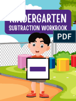 Fun and Colorful Kindergarten Subtraction Math Worksheet