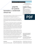 Experimental Gingivitis, Bacteremia and Systemic Biomarkers - A Randomized Clinical Trial