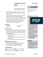 Standard Form of Quadratic Functions Teacher