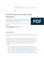 The Febrile Infant 29 To 90 Days of Age Management UpToDate