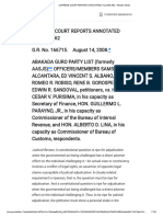 G.R. No. 166715 Abakada Guro Party List (Formerly Aasjs) Vs Hon. Cesar v. Purisima