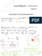 Astronomy & Cosmology - WORKSHEET