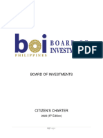 BOI - Citizen's Charter