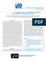 Progress Toward Measles Elimination - World Health Organization Eastern Mediterranean Region, 2019-2022