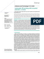 Sustainable 3D Printing With Recycled Materials: A Review: Journal of Mechanical Science and Technology 37 (11) 2023