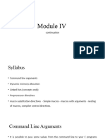 Module IV Continuation