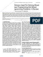 Mixed Integer Linear Programming and Mixed Nonlinear Programming Problems