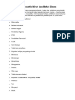 Contoh Soal Diagnostik Minat Dan Bakat Siswa