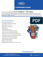 2.0l Ecoboost I4 Escape Spec Sheet