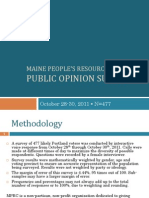 Public Opinion Survey: Maine People'S Resource Center