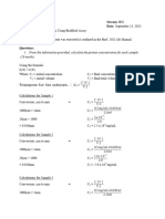 BioChemistry 1021 Lab - Protein Determination