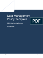 Data Management Policy Template For CIS Control 3