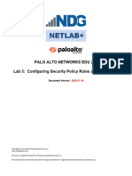 Lab 5 Configuring Security Policy Rules and NAT Rules