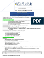 Additional Exercises Transaction Analaysis Journalizing Posting and Unadjusted T