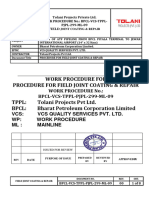 Ml-09 Work Procedure For Field Joint Coating & Repair