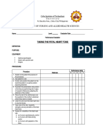 Taking The Fetal Heart Tone Checklist 1