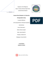 Cassava Starch As Biodegradable Cutlery - Research Paper