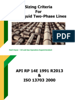 Sizing Criteria For Gas - Liquid Two-Phase Lines