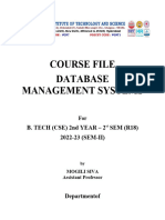 DBMS Course File