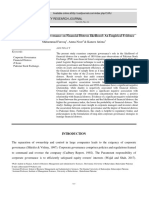 The Impact of Corporate Governance On Financial Distress Likelihood An Empirical Evidence