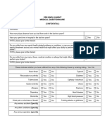 MSA Medical Questionnaire