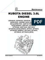 Kubota Diesel 3.6L Engine: Maintenance