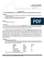 CHE 026L LAS 1 - Units of Measurement