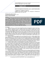 Changes in Student Attitude Toward Physical Education Across A Unit of Instruction