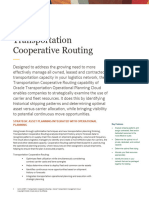 Oracle Transportation Cooperative Routing Ds