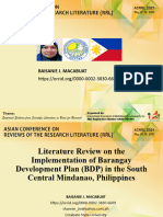 1-F-Literature-Review-On-The-Implementation of Barangay Development Plan in South Central Mindanao