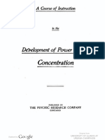 1901 Anonymous Course of Instruction Development of Power Through Concentration