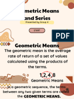 Geometric Means