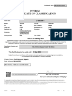 Certificate of Classification Interim