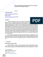 A Qualitative Assessment of The Effects of Modular Distance Learning With Online Support To Grade 12 Stem Hope Students