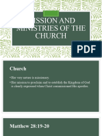 Mission and Ministries of The Church