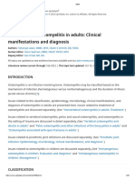 Nonvertebral Osteomyelitis in Adults: Clinical Manifestations and Diagnosis