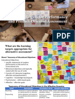 L3 Learning Targets For Performance and Product Oriented Assessment