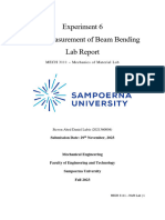 MoM Lab (Experiment 6-Strain Measurement of Beam Bending) - Steven Abed Daniel Lubis - 2021360004