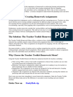 Teacher Toolkit Homework Menu