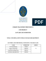 Ceb4053 Transport Phenomena CFD Project January 2023 Semester