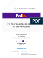 FedEx Shipment 780598911619: Your Package Is Now Out For Delivery Today