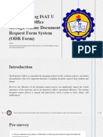 Technologizing ISAT U Registrars Office Through Online Document Request Form System ODR Form