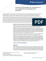 American Society of Hematology 2018 Guidelines For Management of Venous Thromboembolism Prophylaxis For Hospitalized and Nonhospitalized Medical Patients