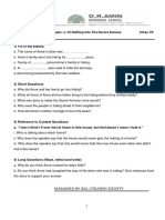 English Worksheet Topic: L-10 Settling Into The Secret Annexe Class VII