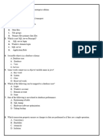 Database Administration Level IV Theory Exam 3