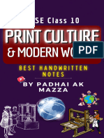 Print Culture and The Modern World Padhai Ak Mazza Best Handwritten Notes 2024