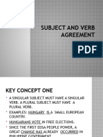 Subject and Verb Agreement