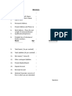 Bio-Data Form - 1