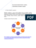 Predictive Analytics-Mid Sem Exam Question Bank