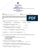 Math 10 Pre Test Sy 2023-2024